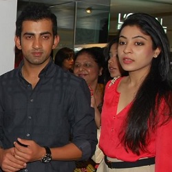 Indian cricketer and KKR captain Gautum Gambhir and wife Natasha Jain Gambhir