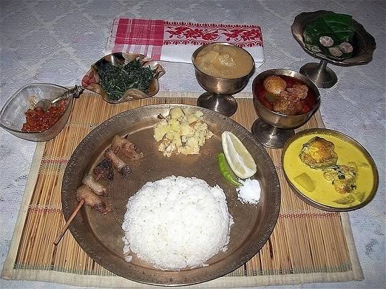 Assamese Thali - Assamese Wedding Food