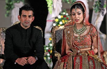 Gautum Gambhir and Wife Natasha Jain (Natasha Gambhir) Wedding Photo