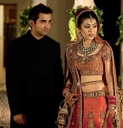 Wedding Photo of Gautum Gambhir and Wife Natasha (Jain) Gambhir