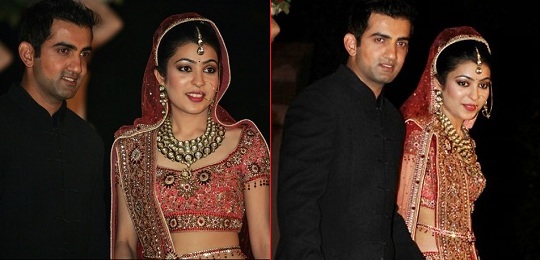 Wedding Picture of Gautum Gambhir and Wife Natasha (Jain) Gambhir