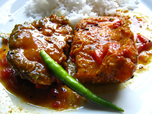 Macher_Jhol - Assamese Fish dish server during Assamese weddings