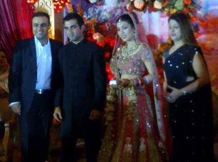 Picture of Gautum Gambhir, Natasha Gambhir, Virendra Sehwag and Wife Arti