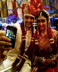 Wedding photo of Genelia and Ritesh. Marriage Picture taken by Riteish