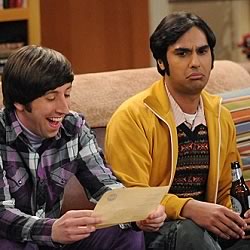 Rajesh Koothrappali and Howard Wolowitz in The Big Bang Theory