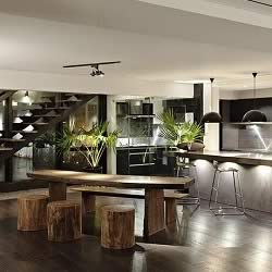 Living Room and Kitchen at John Abraham's House.