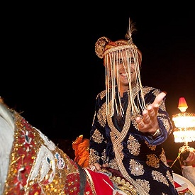 The Big Bang Theory's, Kunal Nayyar, arriving with his Baraat at his wedding to Neha Kapur on a White Horse