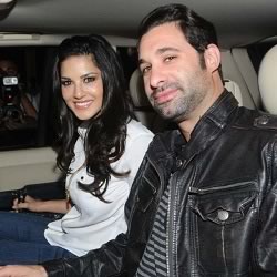 Photo of Sunny Leone with Husband Daniel Weber in Mumbai, India