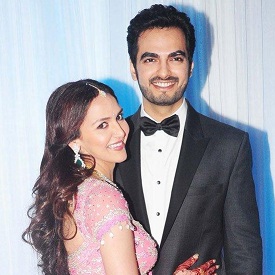 Pic of Esha Deol and husband Bharat Takhtani at their Marriage Reception