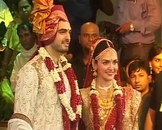 Wedding Photo of Bharat Takhtani and Esha Deol on 29 June