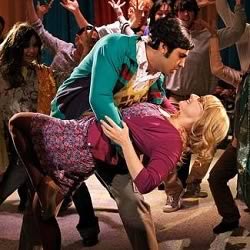 Rajesh Koothrapali in love with Bernadette and performing a Bollywood Dance.