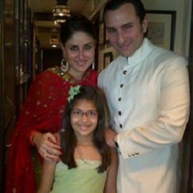 Karishma Kapoor's daughter Samaira with newly married aunt Kareena and uncle Saif.