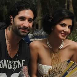 Picture of actress Sunny Leone with her husband, Daniel Weber.