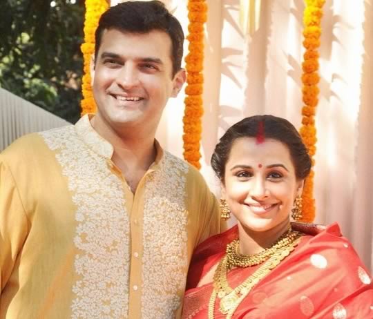 Pic of Vidya Balan and Siddharth Roy Kapur after their Wedding on 14 Dec 2014.