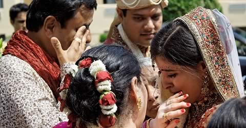 Vidaai is a post Hindu Wedding tradition where the bride leaves her parents for her husband's house.