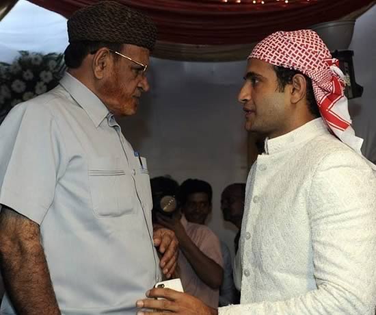 Irfan Pathan with Father, Mehmood Khan Pathan, at brother Yusuf Pathan's wedding