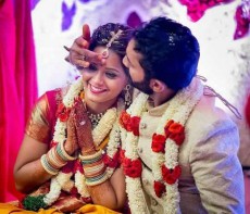 Dinesh Karthik with wife, Dipika, at their Hindu Wedding