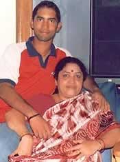 Dinesh Karthik with his Mother, Padmini Krishnakumar.