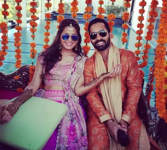 Dipika Pallikal With Husband, Dinesh Kartik, At Her Mehendi