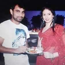 Mohammed Shami with his wife. They met at an IPL event.