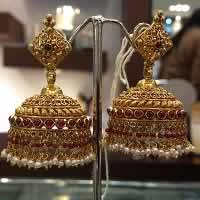 Jhumka is an Indian earring that is bell shaped.