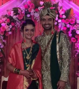 Wedding Photo of Ajinkya Rahane and his wife, Radhika
