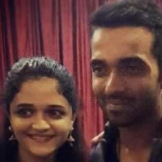 Photo of Cricketer Ajinka Rahane and his wife Radhika Rahane