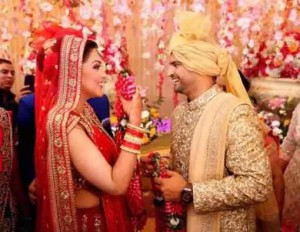 Suresh Raina and his Wife at their Wedding