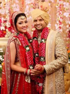 Suresh Raina and his Wife. This is their Wedding Photo
