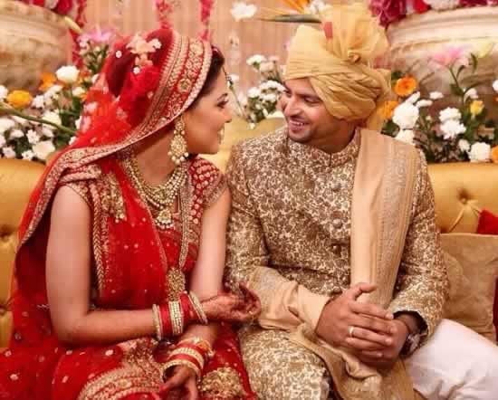 Marriage Picture of Suresh Raina and His Wife, Priyanka