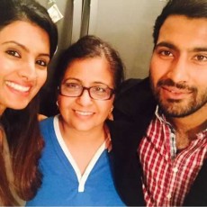 Family Picture of Geeta Basra, Her Mother and Brother