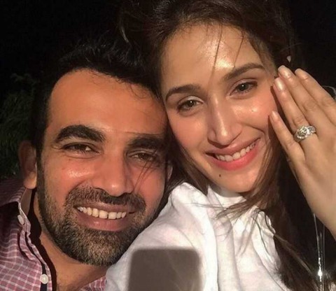 Zaheer Khan and Sagarika Ghatge after Engagement