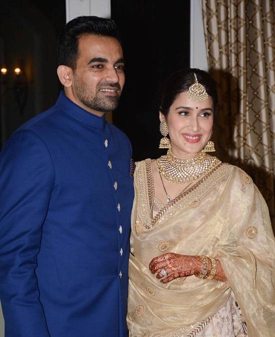 Zaheer Khan Wedding Photo with Wife Sagarika Ghatge